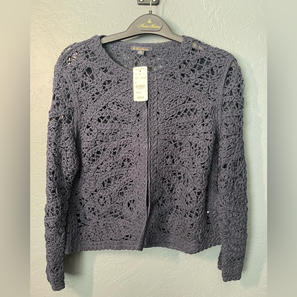 Brooks Brothers navy cardigan
